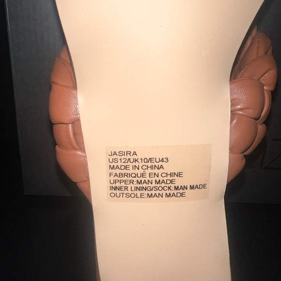 NWT Shoe Dazzle Brown Braided Heeled Sandals - Picture 5 of 7